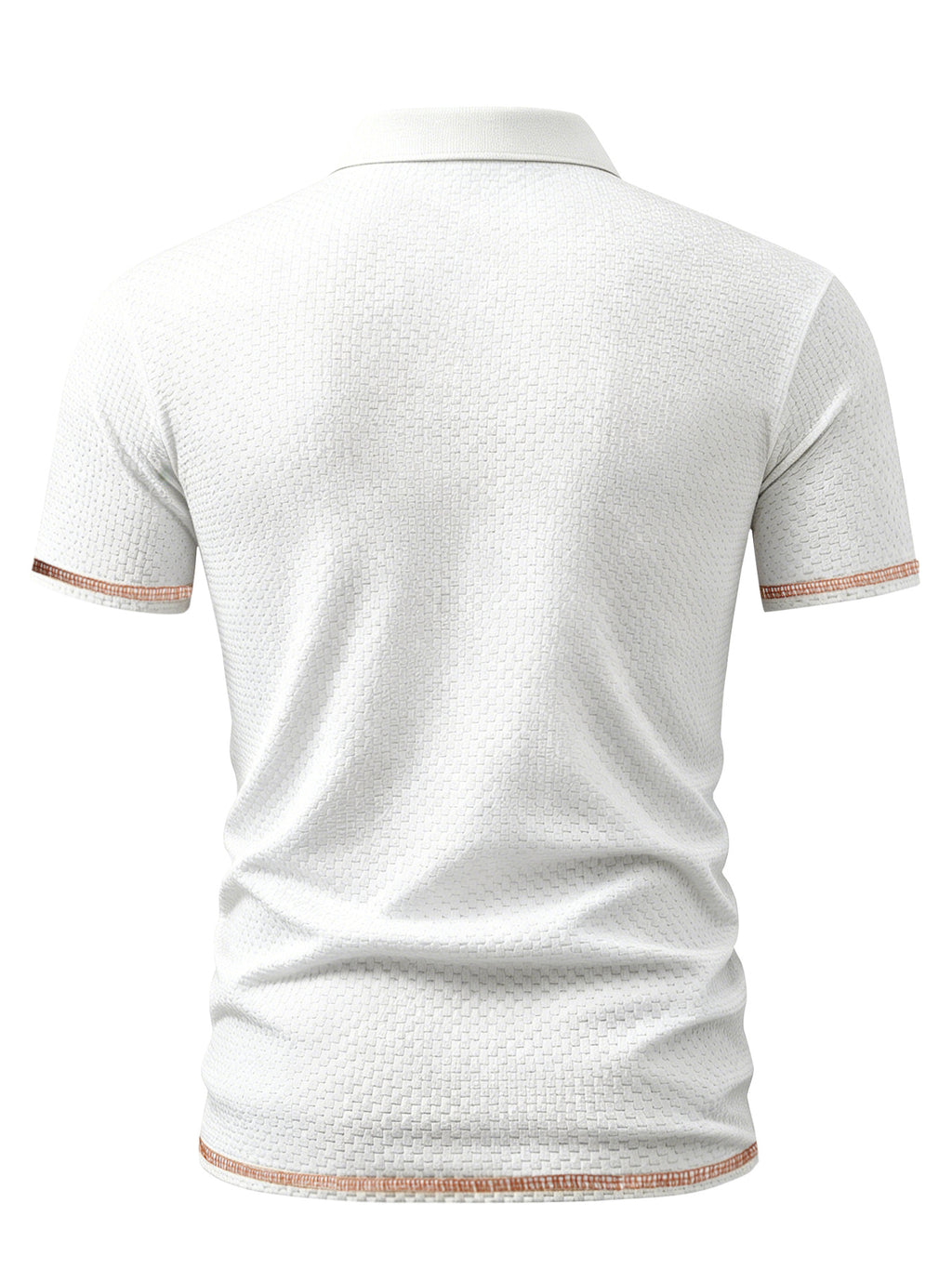A06-1576BOSS Men's 2pcs Waffle Knit Textured Short-Sleeve Polo Shirt, Three-Dimensional Breathable Non-Deforming T-Shirt, Summer Business Casual Versatile Durable Men's Top, Multiple Colors Available - Navy Blue And White
