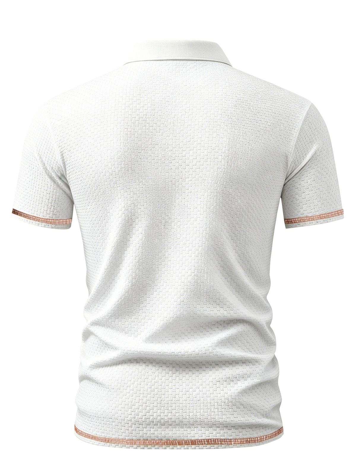 A06-1576BOSS Men's 2pcs Waffle Knit Textured Short-Sleeve Polo Shirt, Three-Dimensional Breathable Non-Deforming T-Shirt, Summer Business Casual Versatile Durable Men's Top, Multiple Colors Available - Navy Blue And White