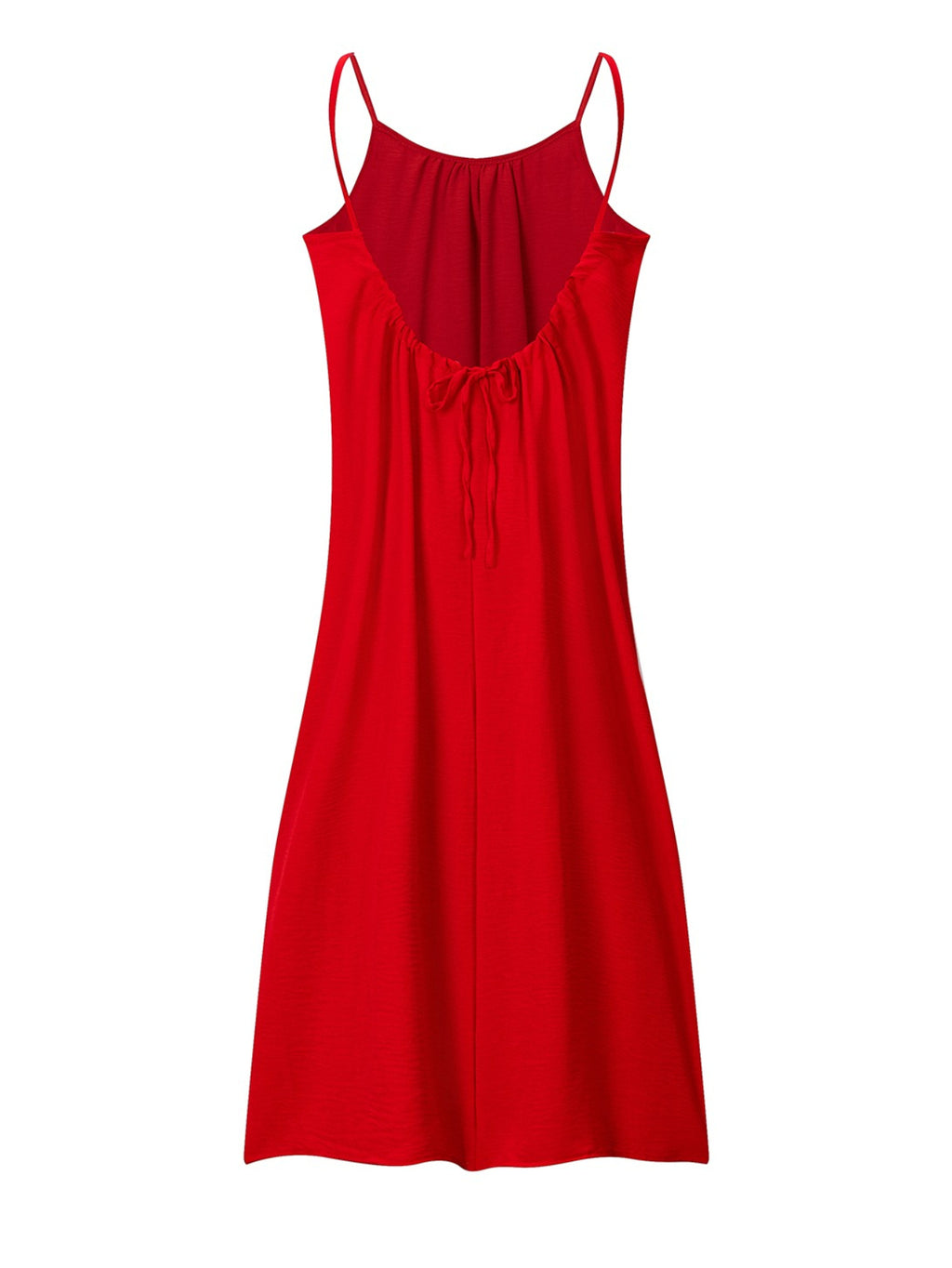 2026 Cross-Border New Women'S Suspender Coat, Backless, Loose Home Wear, Casual Dress - Red