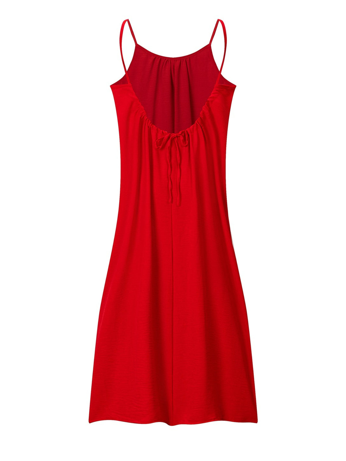 2026 Cross-Border New Women'S Suspender Coat, Backless, Loose Home Wear, Casual Dress - Red