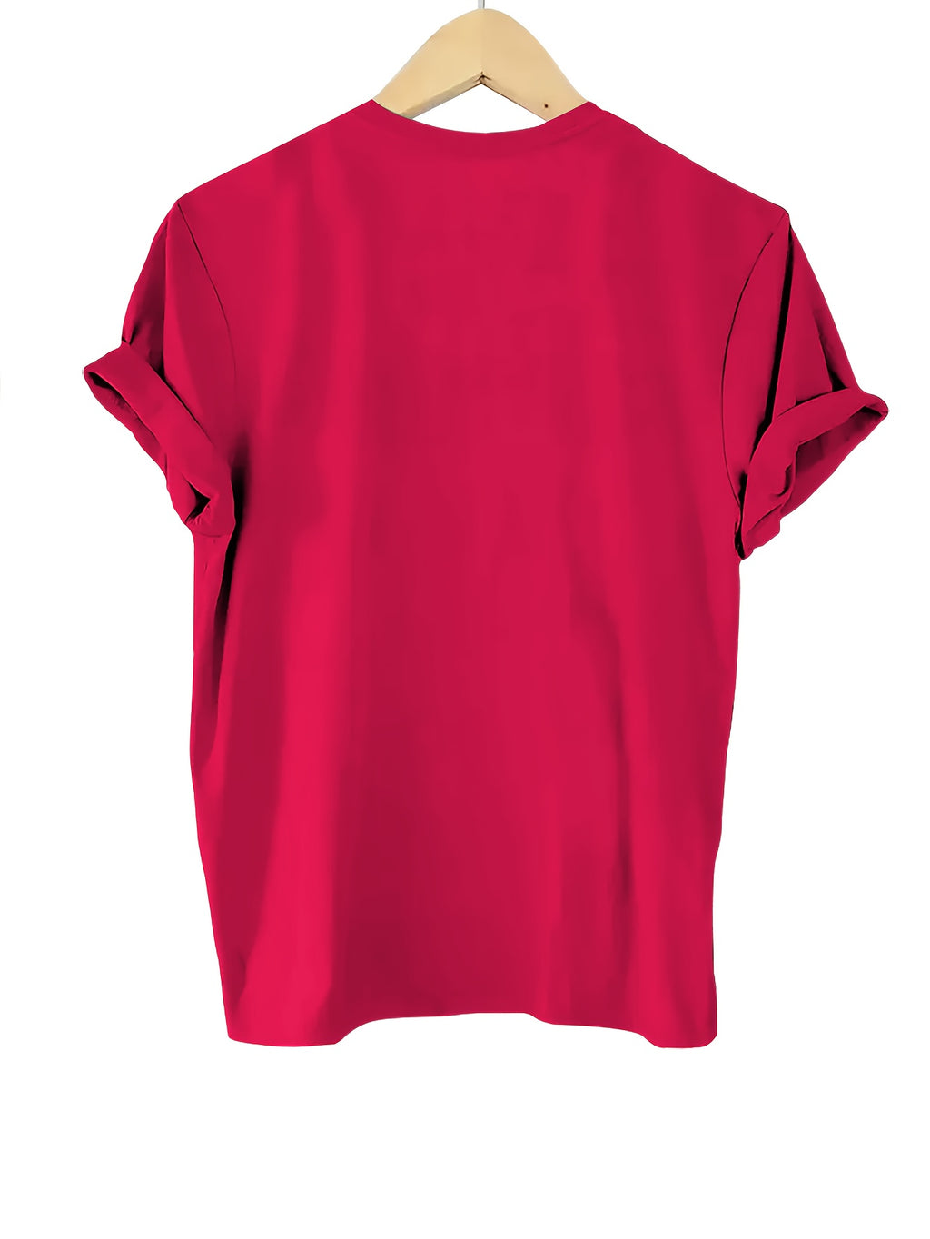 Spring/Summer Women's T-Shirt, Basic Short-Sleeve T-Shirt for Daily Wear - 1 - Red