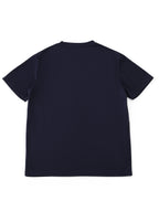 Men'S Short-Sleeved Printed T-Shirt, Item, Abstract Graphic Design with White Elements on Black Background, Regular Fit, Perfect for Casual, Work, Vacation, Everyday Casual, Back-To-School Season - Navy Color