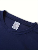 Men's Milano Luxe Logo T-Shirt - Lightweight 100% Polyester Crew Neck Short Sleeve Summer Top with Iconic Milano Print, Casual Streetwear Tee Suitable for Urban Fashion, Machine Washable Regular Fit for & -the- Style - Navy Color