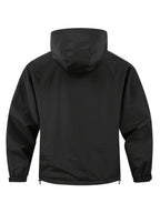 Chunqiu Men's Outdoor Hiking Lightweight Breathable Hooded Jacket - Black