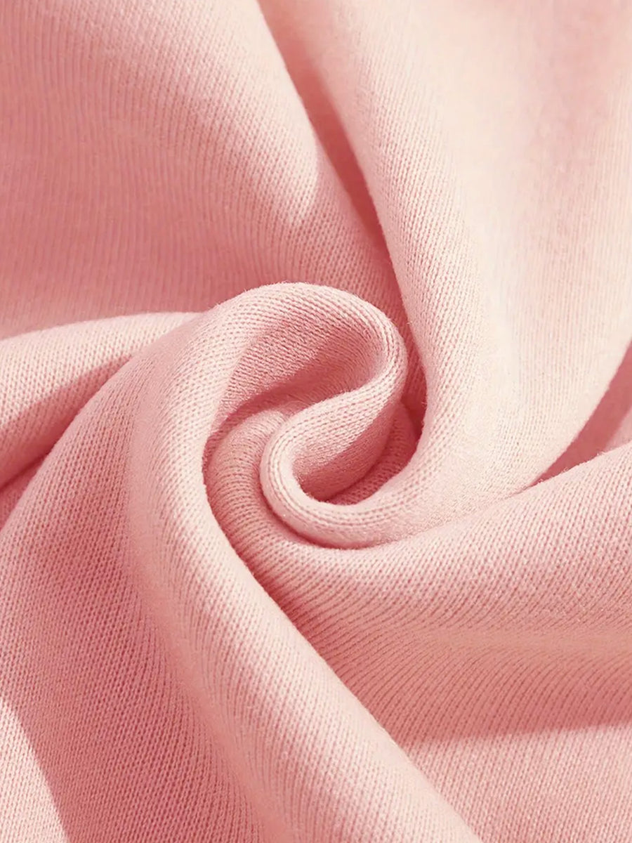 Loose-fit Casual Women's Sun-patterned Hooded Sweatshirt, Daily Outdoor Wear Top with Zipper Hoodie - Comfortable Winter Pullover, Machine-washable Casual Sweatshirt, Autumn/winter Style Hooded Zip-up Pullover - Pink Color