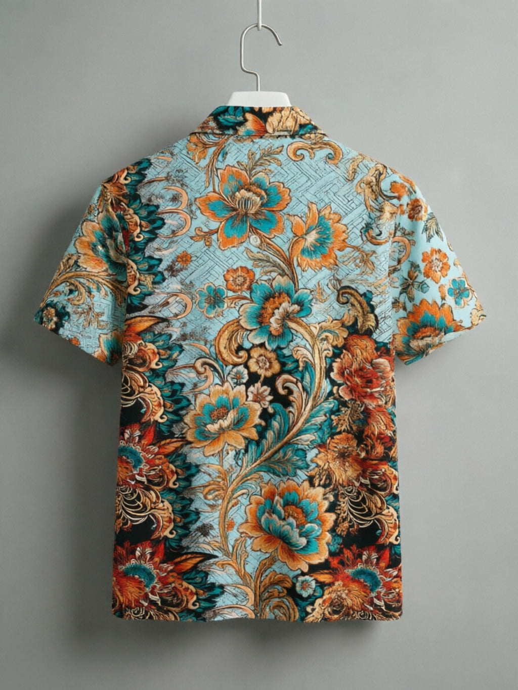 Digital Print - New Short Sleeve Polo Collar Men'S Digital Print All-Over Design Cool Summer Men'S Top [Print Design-Not Textured] - Multicolor A