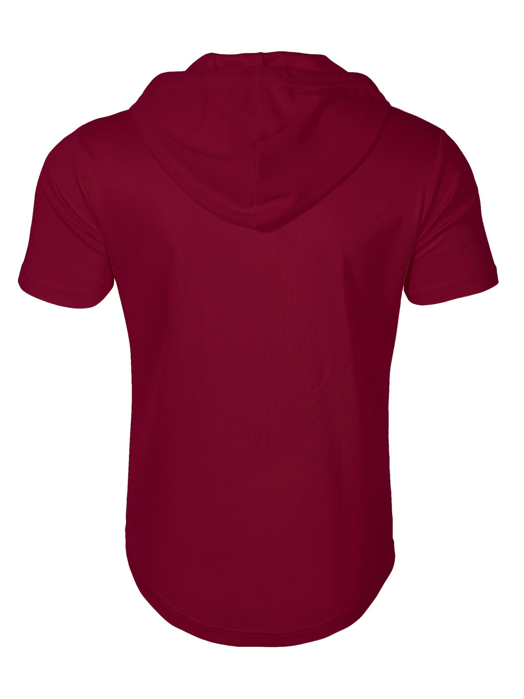 1 Men's Casual Henley Shirt, Men's Sportswear Fitness Hooded Short-Sleeve T-Shirt, Summer Hooded Sports Top T-Shirt - Red