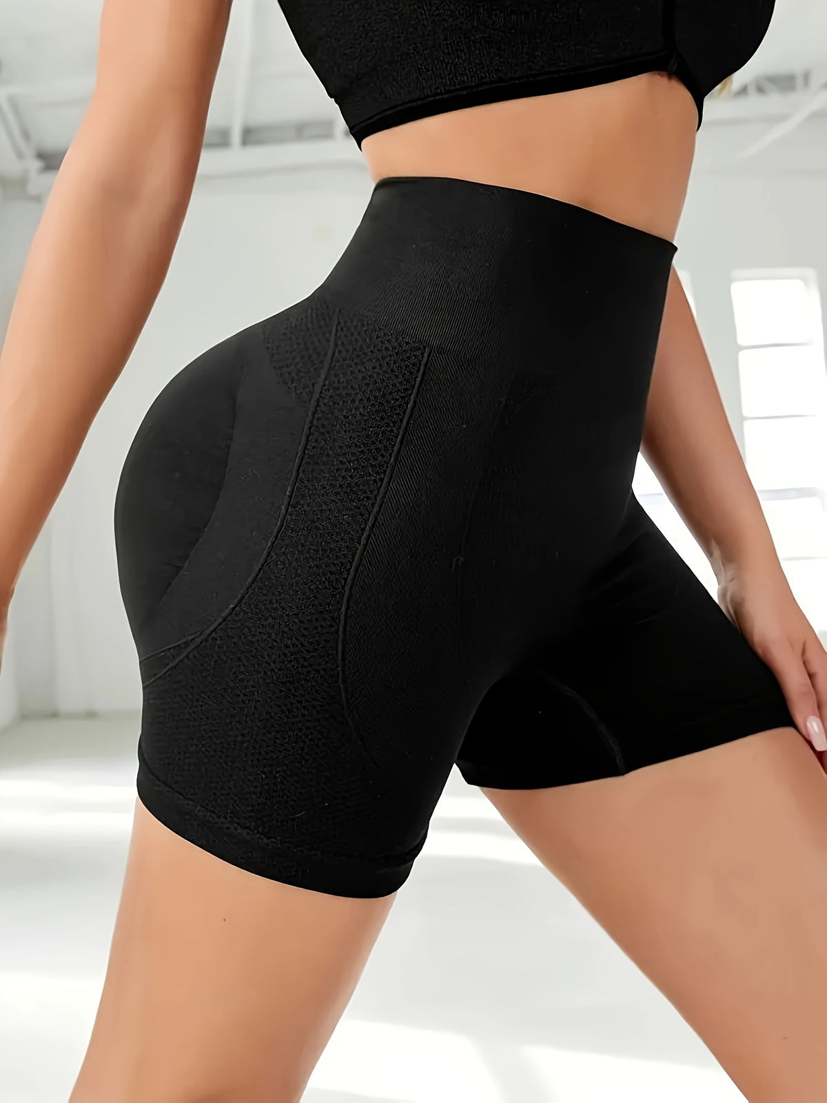 3pcs Women'S Seamless High-Waist High-Stretch -Lifting Shorts - Mixed colors