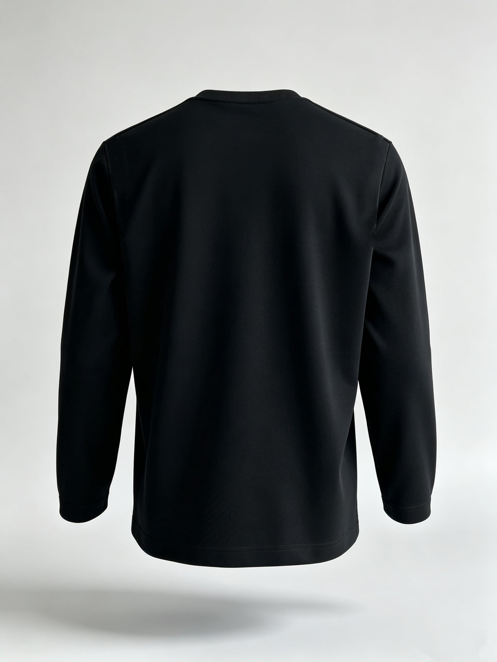 Men Raglan Crew Neck Long Sleeve Sweatshirt, Solid Color Loose Basic Pullover Top, Casual Daily Shirts for Spring Autumn - Black