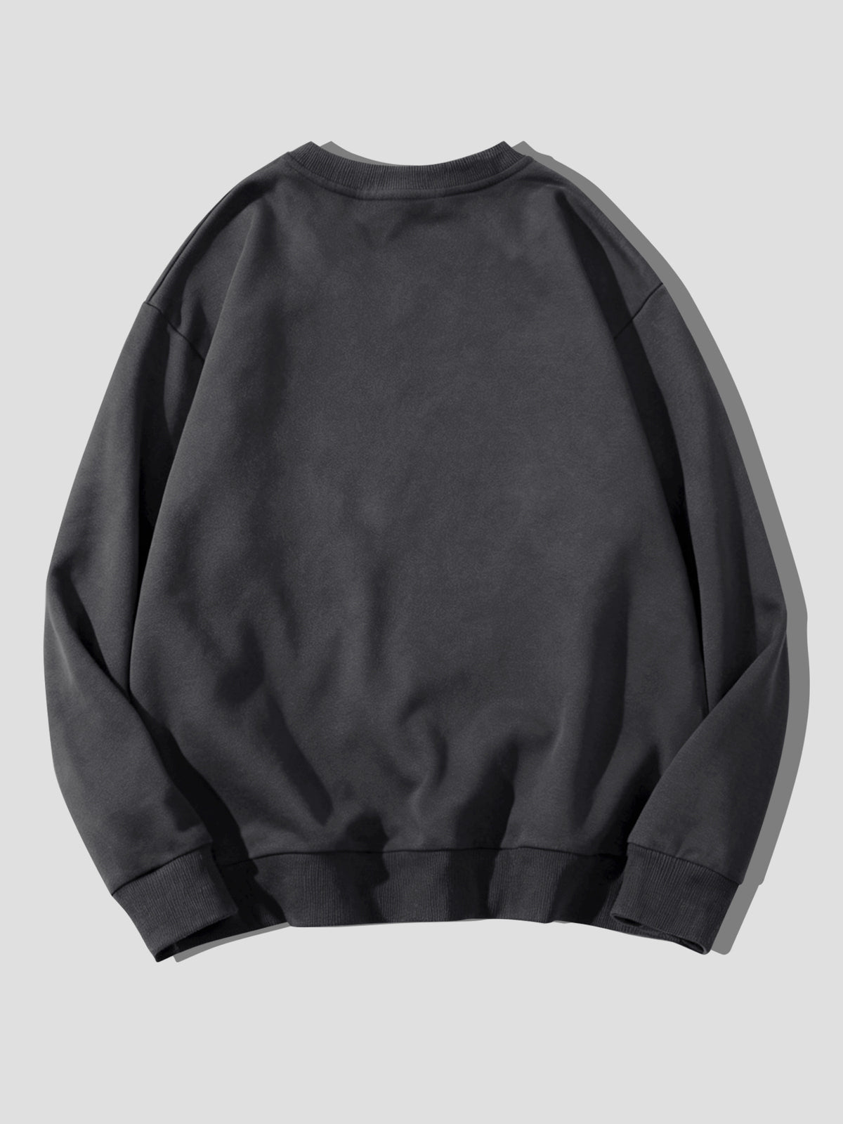 Jingma Easy Fashion Men'S Round Neck Sweatshirt, Easy Fashion Print Sweatshirt, Casual Long Sleeve Fleece Pullover Sweatshirt (Unisex) - Grey
