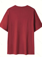 [Printed Design - Not Textured] Trendy Men'S V-Neck Short Sleeve T-Shirt, Suitable for Summer Outdoor Casual Wear, Casual All-Match - Mixed colors