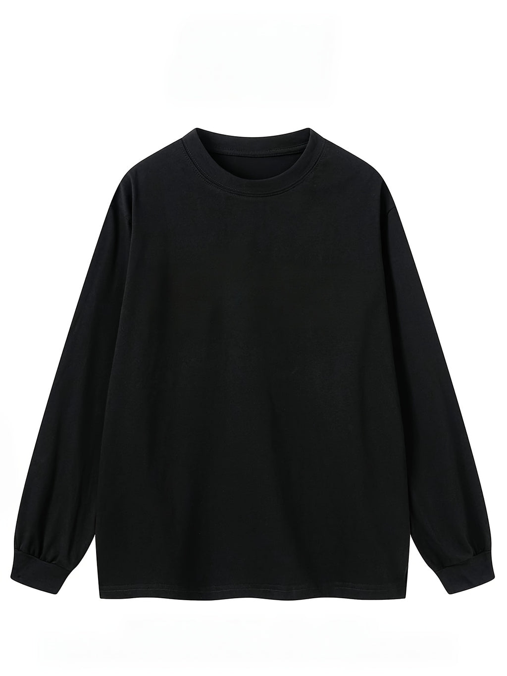 Men'S Round Neck Casual Drawstring Long Sleeve T-Shirt 3pcs Set, Comfortable Soft All-Season Wear, Solid Easy Basic Style Base Layer, Teen Style Top Gift - Black+black+black