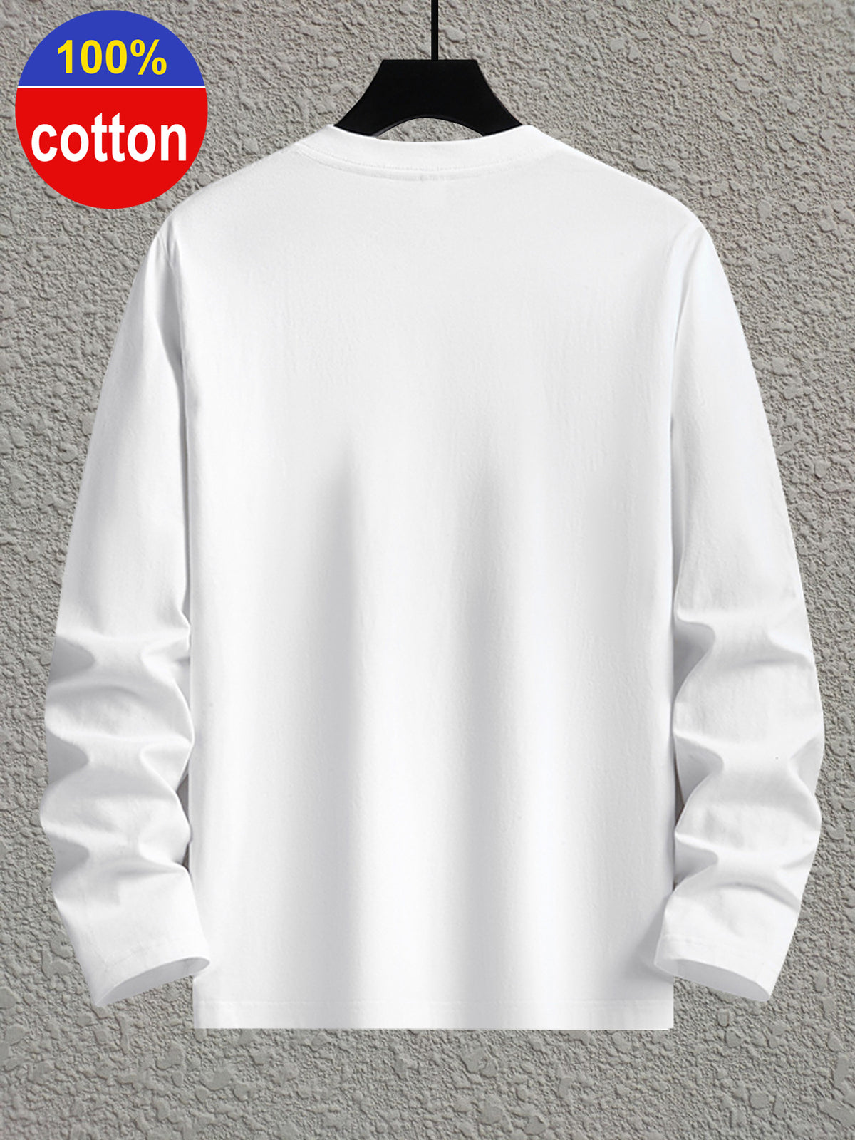 2pcs Set, 100%, Spring/Autumn Long Sleeve Men'S T-Shirt, Easy Fashion Pattern, Round Neck Base Layer, Easy Fashion Fit, Casual Outing Essential, Machine Washable - Mixed Colors 10