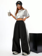 9362# Elegant Versatile Solid Color Casual Women'S Workwear Pants - Black