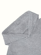 Autumn and Winter Women's Fashion Casual -lined Thickened Pullover Long Sleeve European and American Hooded Sweatshirt with Print Sweatshirt Long Trendy Casual Versatile - Grey