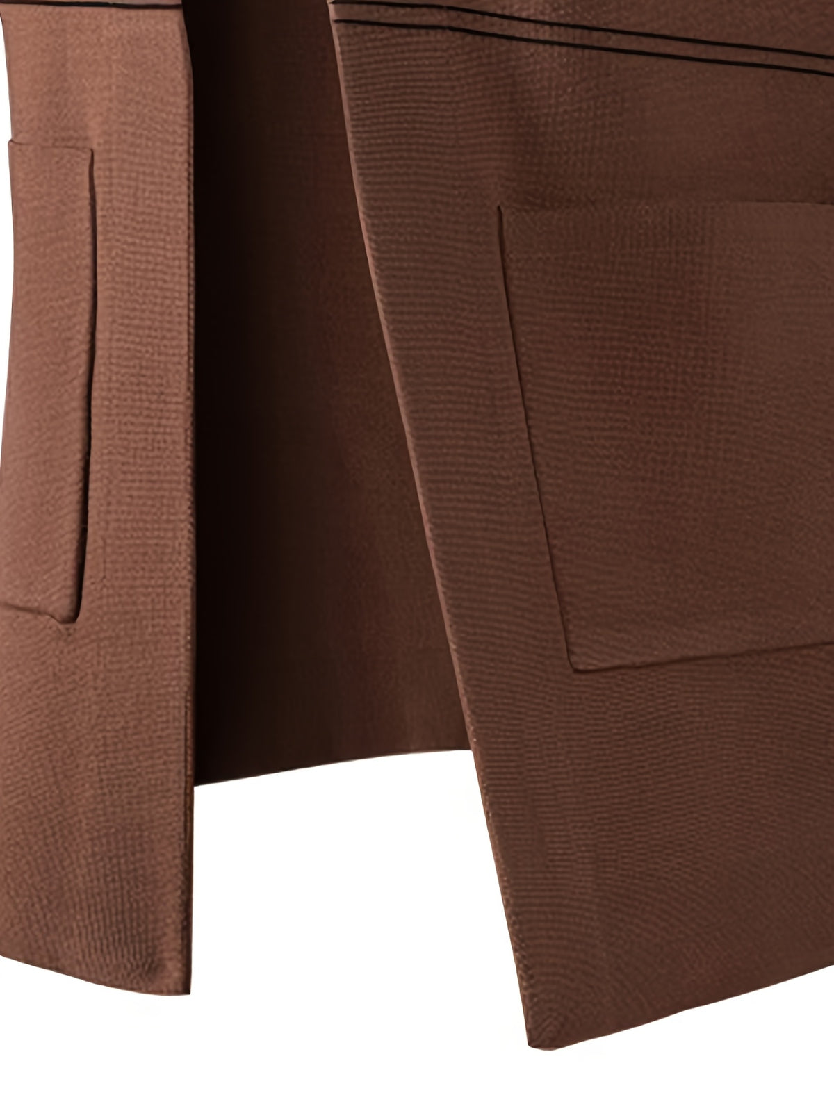 Solid Color Men'S Cardigan for Autumn And Winter, Featuring a V-Neck Design, Stylish Slim Fit, Versatile for Business And Casual Wear, Soft And Comfortable with a Three-Dimensional Shape, Long Sleeves, Pockets, And Warm Knitted Fabric - Khaki