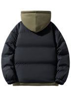 Winter Thickened Hooded Coat - Black