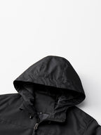 Norway Element Print Jacket Autumn Winter Men'S Outdoor Sports Mountaineering, Hiking Solid Color Jacket Hooded Easy Versatile Youth Fashion Thin Travel Casual Outerwear Men - Black