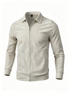 [Pearson OBM] Spring/Autumn New Men'S Solid Color Fashion Corduroy Jacket, Suitable for Outdoor Leisure Activities And Daily Work Commute - Khaki