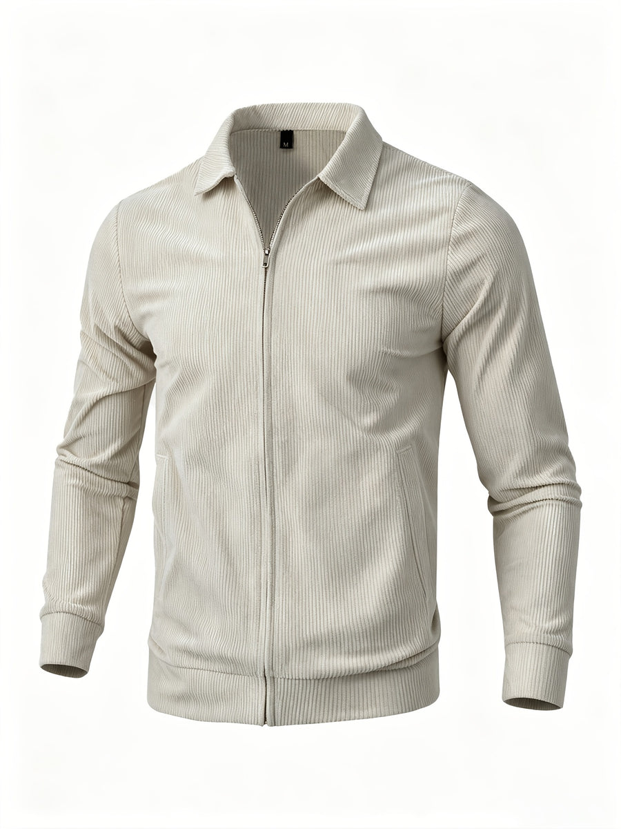 [Pearson OBM] Spring/Autumn New Men'S Solid Color Fashion Corduroy Jacket, Suitable for Outdoor Leisure Activities And Daily Work Commute - Khaki