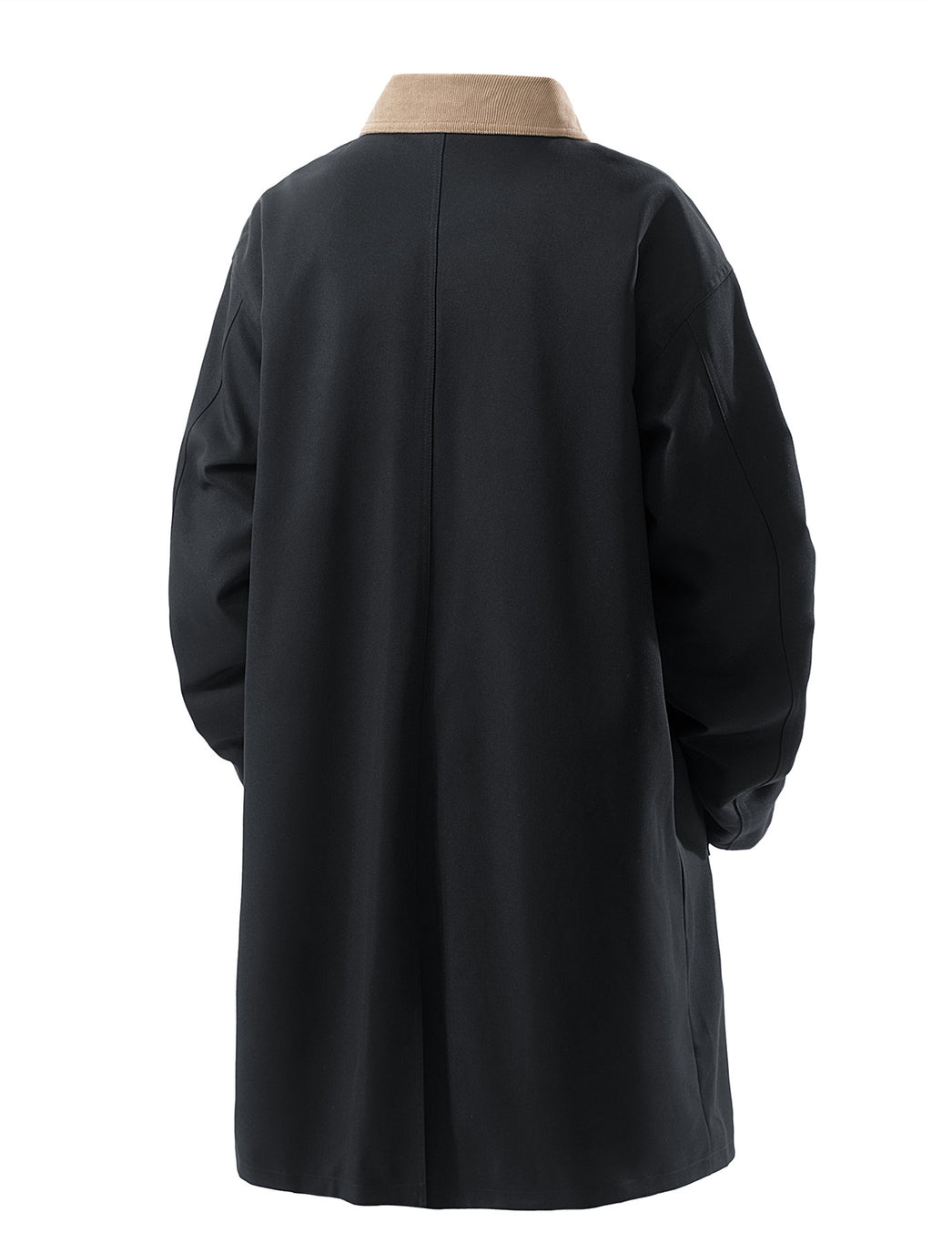 Men's Draped Color-Block Lapel Trench Coat, Spring/Autumn Loose Fit Mid-Length Over-the-Knee Coat, Simple Single-Breasted Casual Commuter Vintage Workwear Jacket, Plus Size Trench Coat, Versatile Autumn/Winter Outerwear - Navy