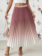 Women'S A-Line Flared Dress, Casual, All Over Print, Purple, Polyester and Spandex, Regular Length, No Belt, Woven, 125g/m², for Summer - Mixed Color