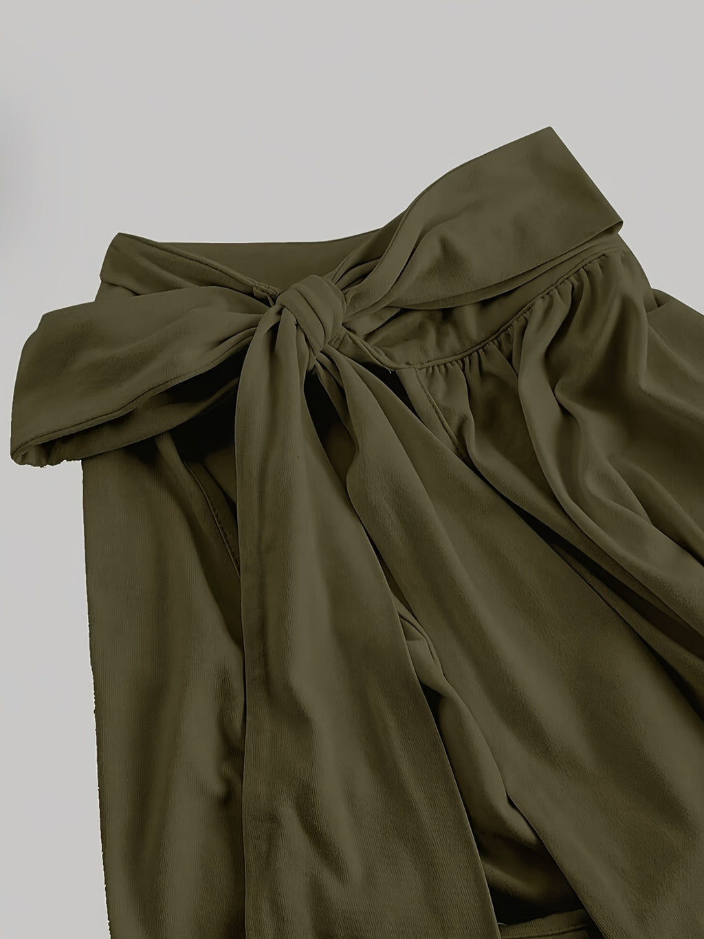 Chic Sleeveless Bodycon Top for Women - Sexy Stand Collar with Ruched Detail, Solid Color Black, Polyester Blend, Perfect for Office & Club Wear, Versatile Fashion | Sexy Sleeveless Top | Polyester Blend - Army Green