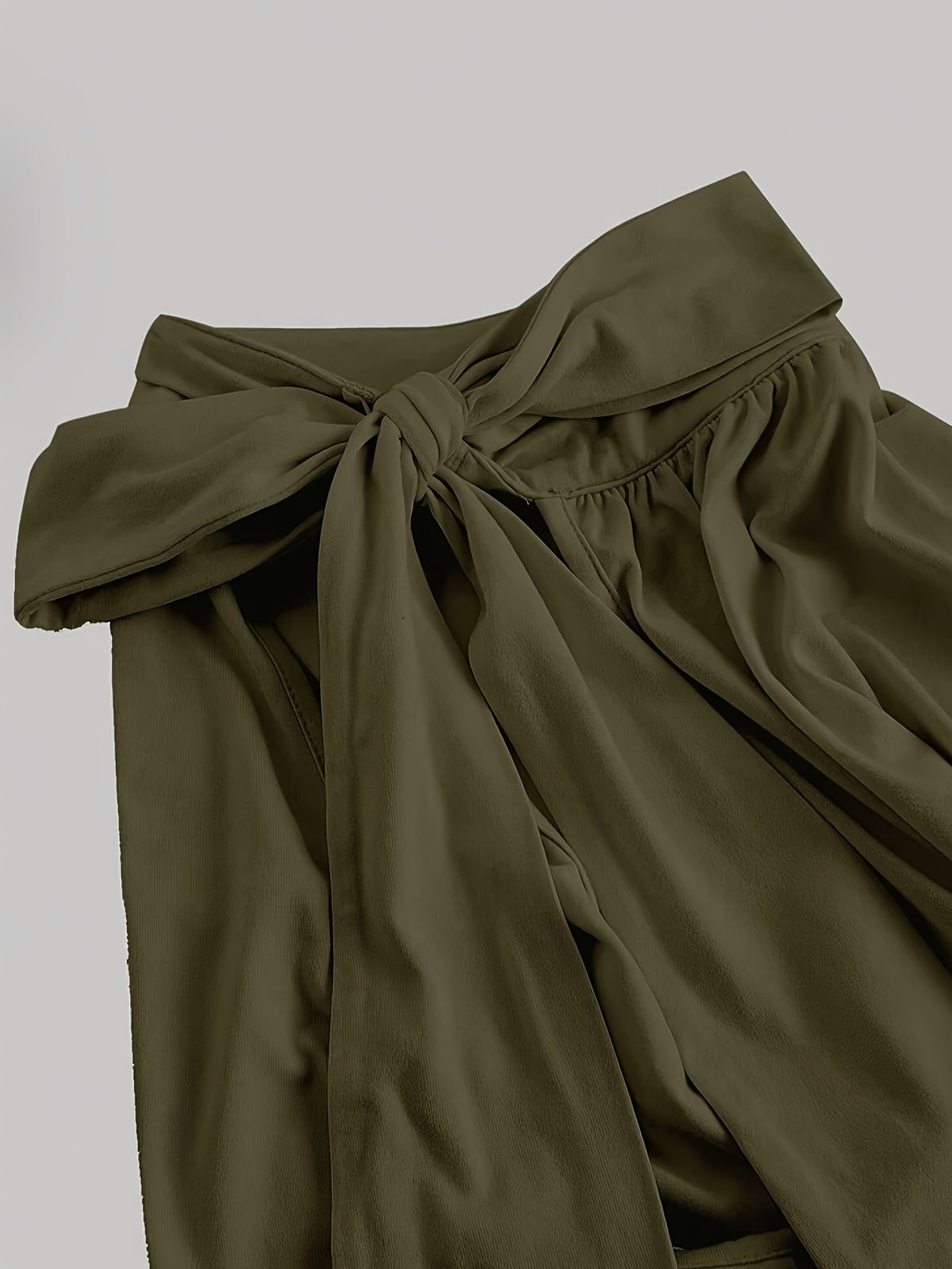 Chic Sleeveless Bodycon Top for Women - Sexy Stand Collar with Ruched Detail, Solid Color Black, Polyester Blend, Perfect for Office & Club Wear, Versatile Fashion | Sexy Sleeveless Top | Polyester Blend - Army Green
