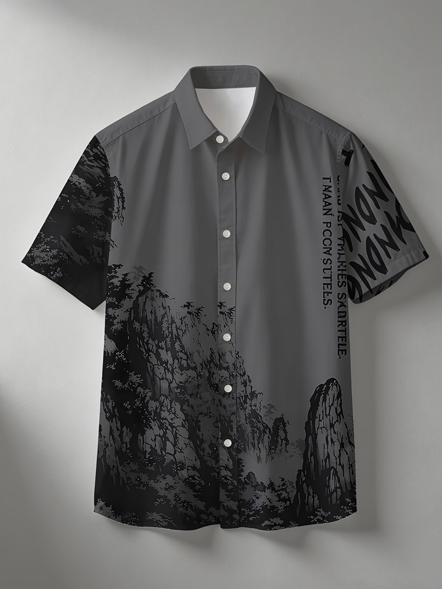 Men'S Short Sleeve Shirt, Hawaiian Style, Digital Print Unisex Full Print Design, Youthful Beach Casual, Men'S Top - Mixed colors