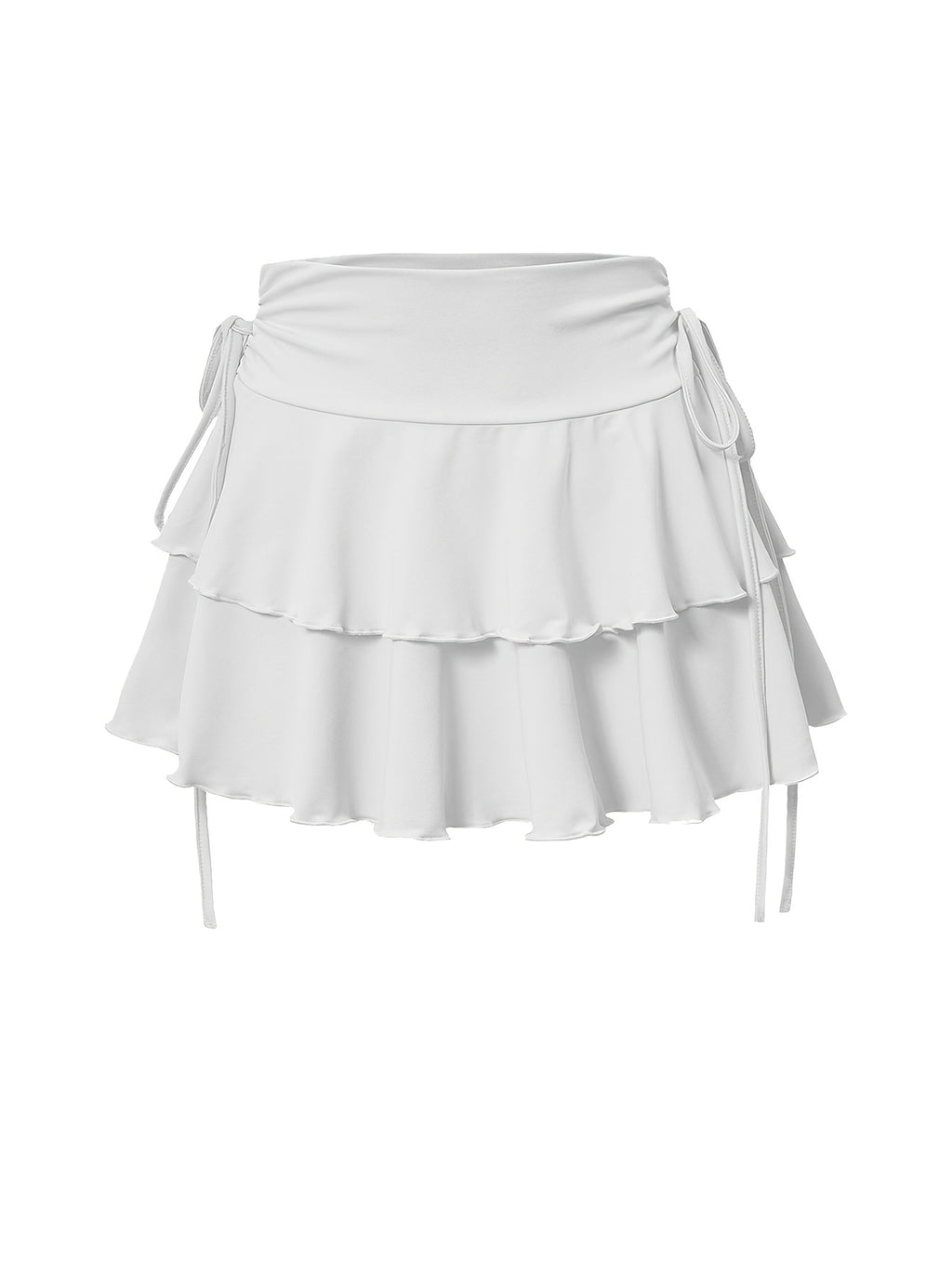 3pcs Set New Women'S Fashion Half Skirt with Ruffle Drawstring Elastic Short Skirt - Black White Red