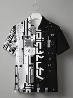New Short-Sleeve Polo Collar Men's All-Over Digital Print Cool Summer Top - DDPLXT14