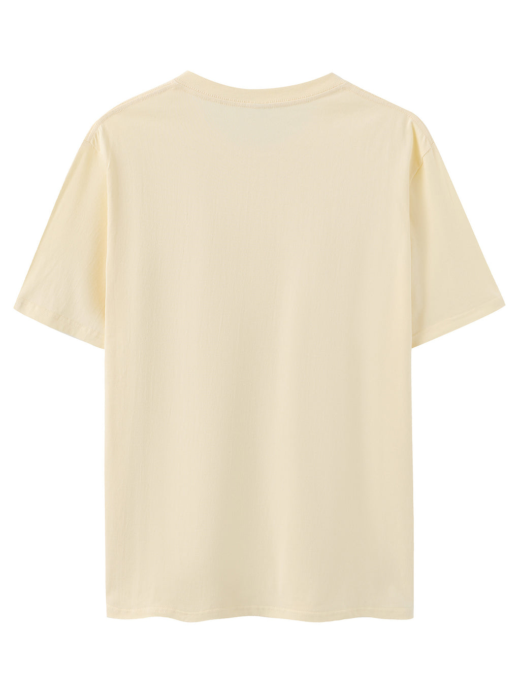 Men's Print Pure Cotton T-Shirt, Summer Fashion Vintage Trendy Casual Breathable Everyday Versatile Crew Neck Short Sleeve Top - Apricot