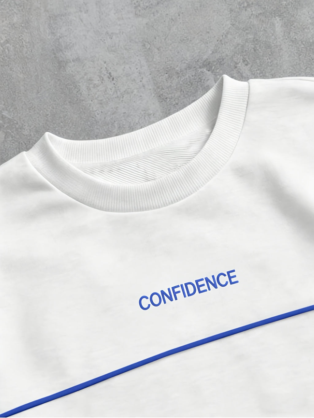 Men's Casual Printed Sportswear Long Sleeved T-shirt - White