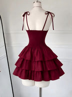 Y2K Spring Summer Cami Dress - Red