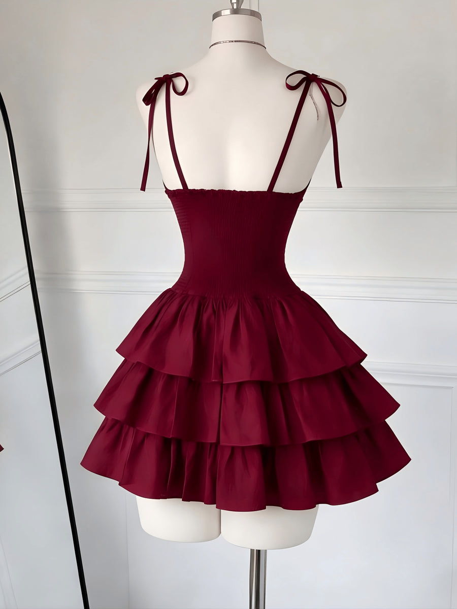 Y2K Spring Summer Cami Dress - Red