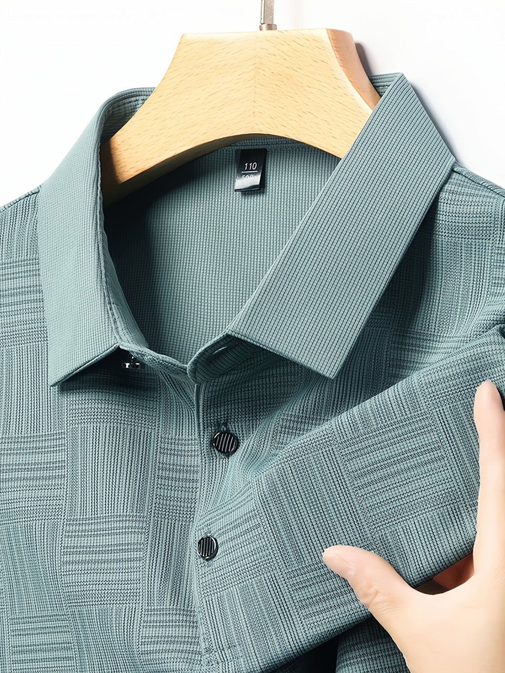 3pcs Set Upon Arrival, Men'S Summer Quick-Drying Breathable Polo Shirt, Commute Lapel Casual Top - Ocean Green