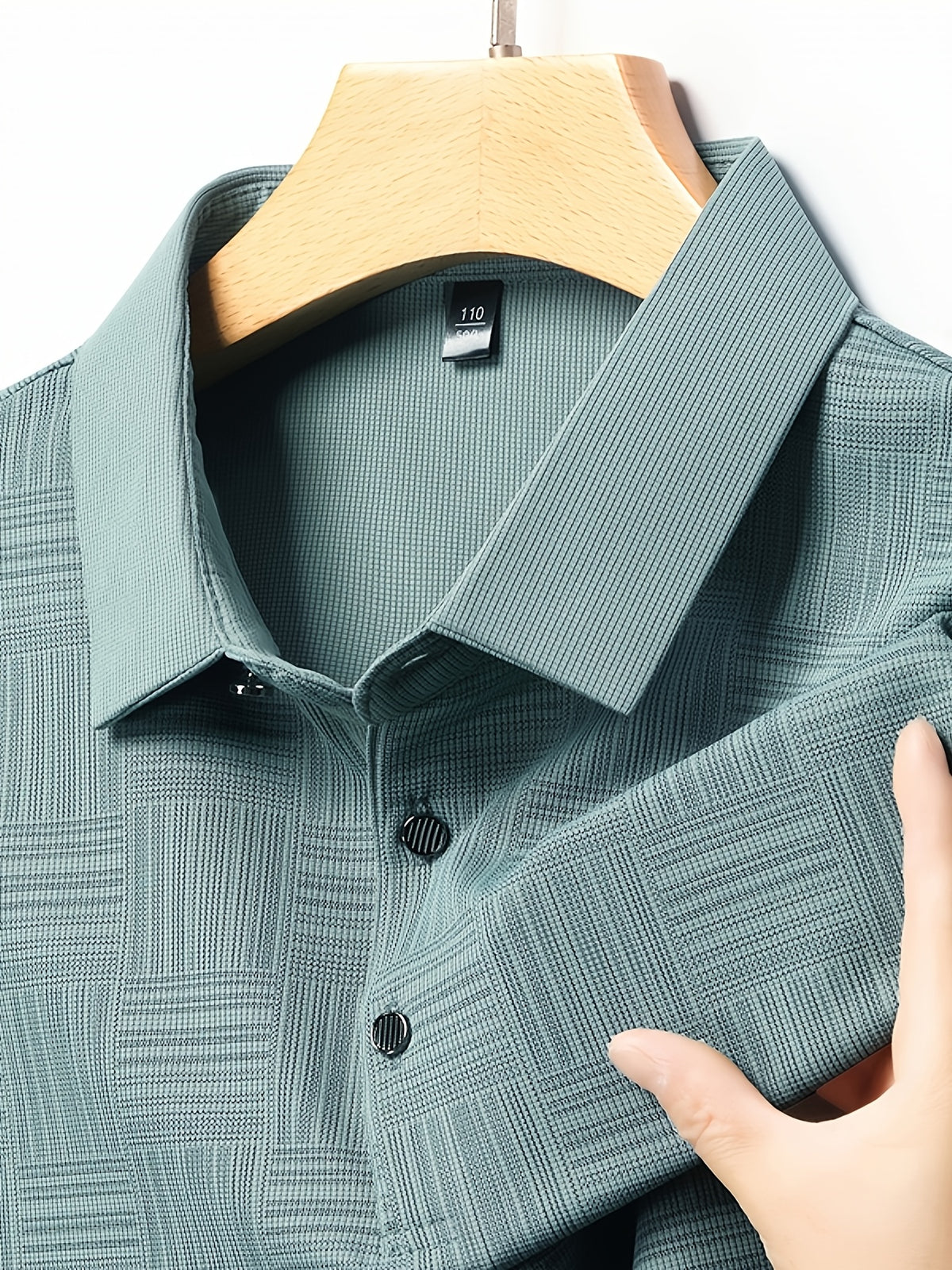 3pcs Set Upon Arrival, Men'S Summer Quick-Drying Breathable Polo Shirt, Commute Lapel Casual Top - Ocean Green