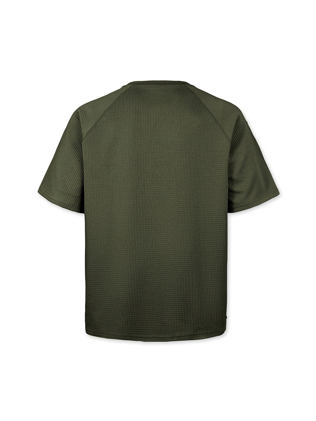 3pcs Set Men'S Waffle Knit Short-Sleeve T-Shirts, Lightweight And Breathable Crew Neck Tops. Suitable for Daily Casual Wear, Summer Vacations And Outdoor Activities. Loose Cut, Soft And Comfortable Fabric, Versatile Daily Fashion Style - Army Green + Navy Blue + Khaki