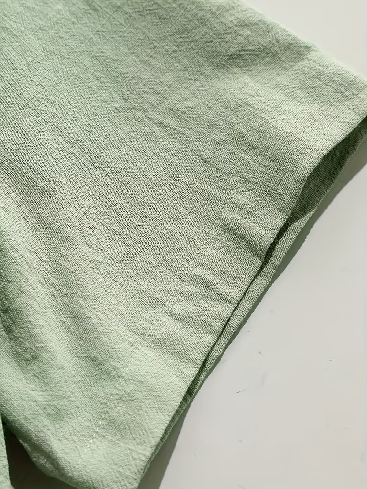 Men'S Summer Solid Color Casual Short Sleeve Shirt Pocket Design Breathable And Comfortable Fabric Beach Vacation Casual Top Daily Versatile Commute Shirt - Matcha Color