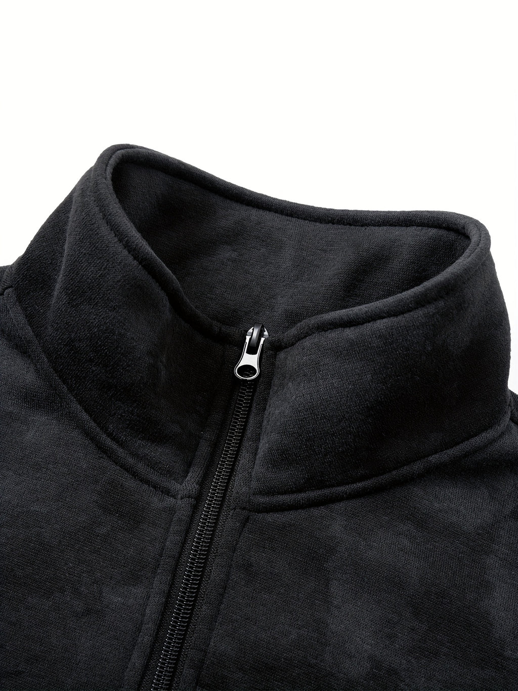 Men'S Colorblock Stand-Up Collar Sweatshirt - Soft And Warm Loose Jacket Style Pullover with Pocket Logo, Spring Autumn Casual Coat, Multi-Functional Casual Wear Apparel - Black