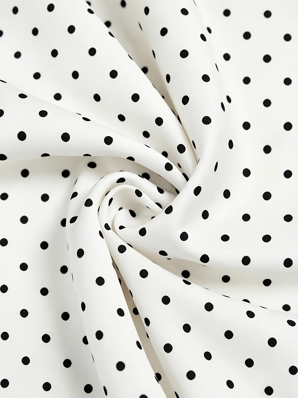 Ladies Polka Dot Printed Round Neck Side Tie T-Shirt - Mixed colors