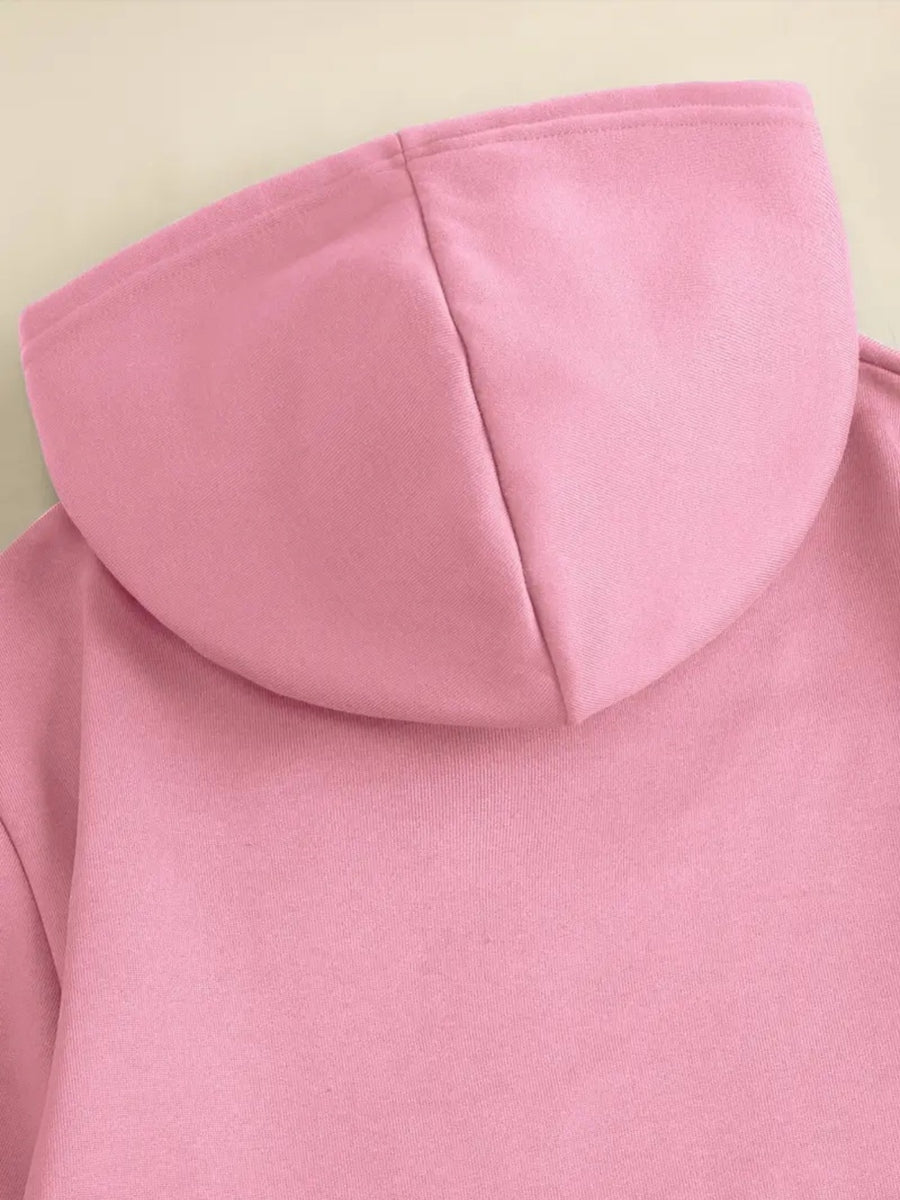 Minimalist BORG Since 1896 Letter Hooded Sweatshirt, Men's Trendy Versatile Drop-Shoulder Long-Sleeve Pullover - Pink Color