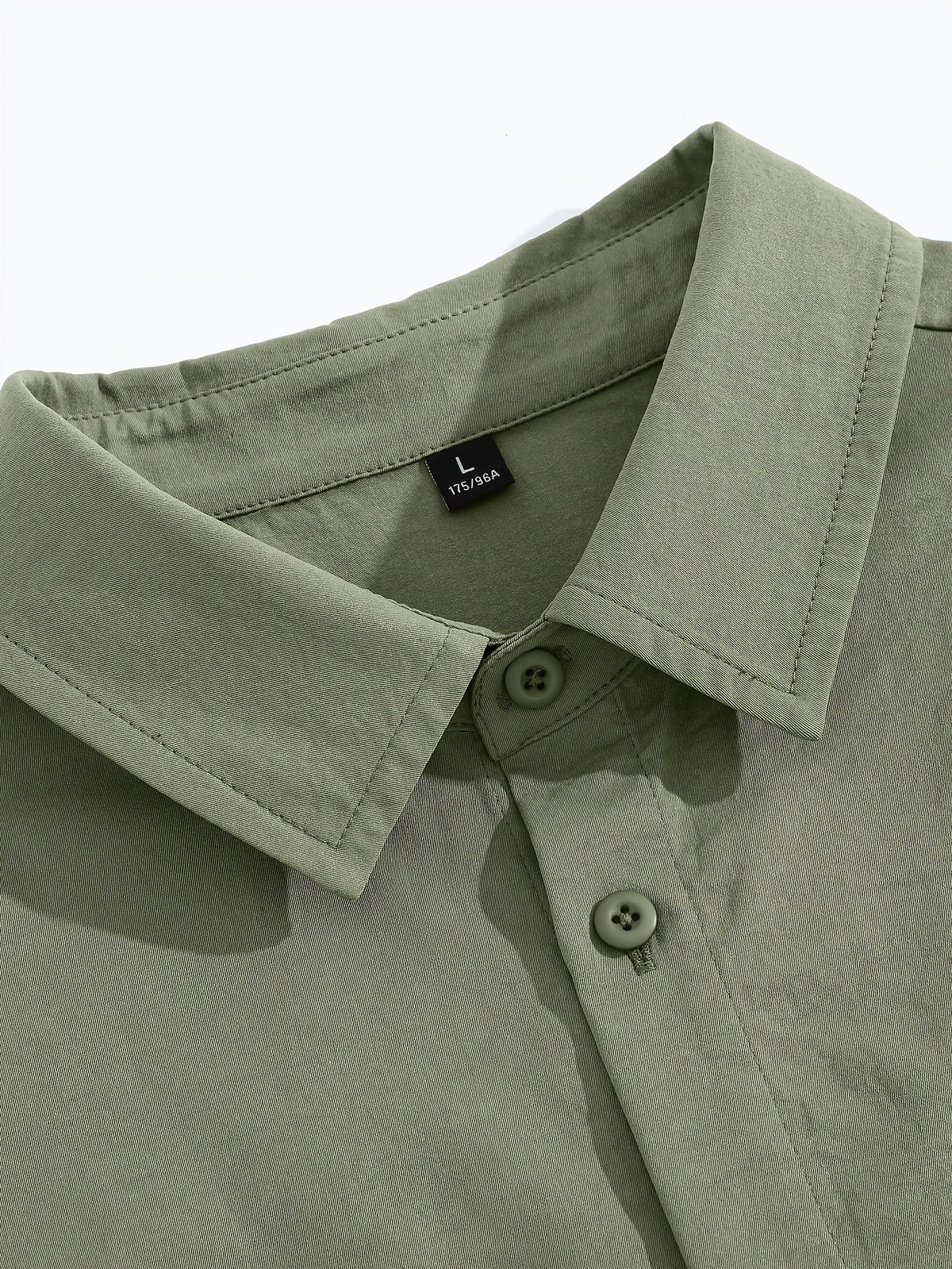 MIANZHI Men's Shirt, Japanese-Style Casual Long-Sleeve Shirt, New Spring/Autumn Loose-Fit Outerwear, Versatile Solid Color Turn- Collar Shirt for Men - Gray Green