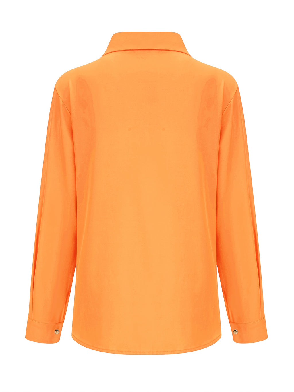 Fashion Women'S Casual Button-Up Shirt - Orange