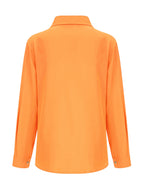 Fashion Women'S Casual Button-Up Shirt - Orange