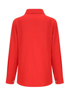 Fashion Women'S Casual Button-Up Shirt - Red