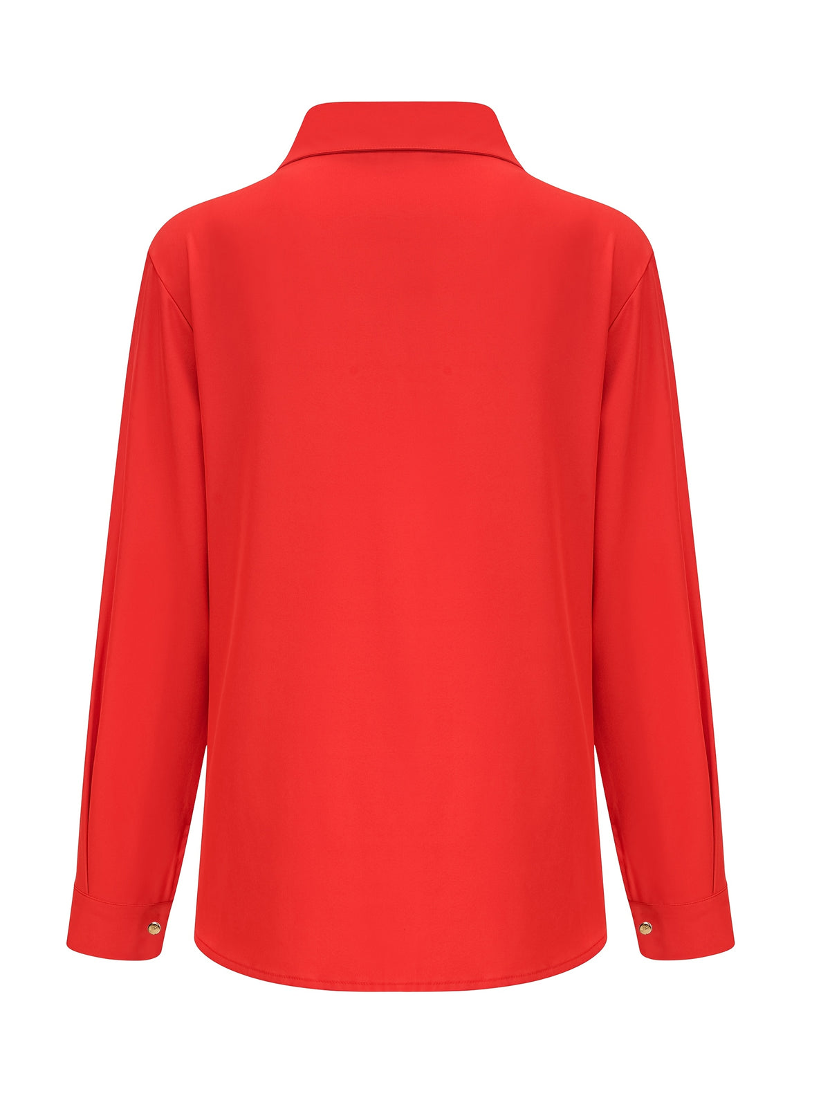 Fashion Women'S Casual Button-Up Shirt - Red