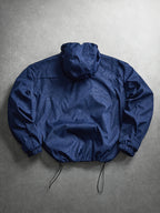 Men's Hooded Sports Jacket with Letter Print and Drawstring Hem, Spring and Autumn Daily Outings, Parties, Holidays, Old Boyfriend, Husband Gift - Blue