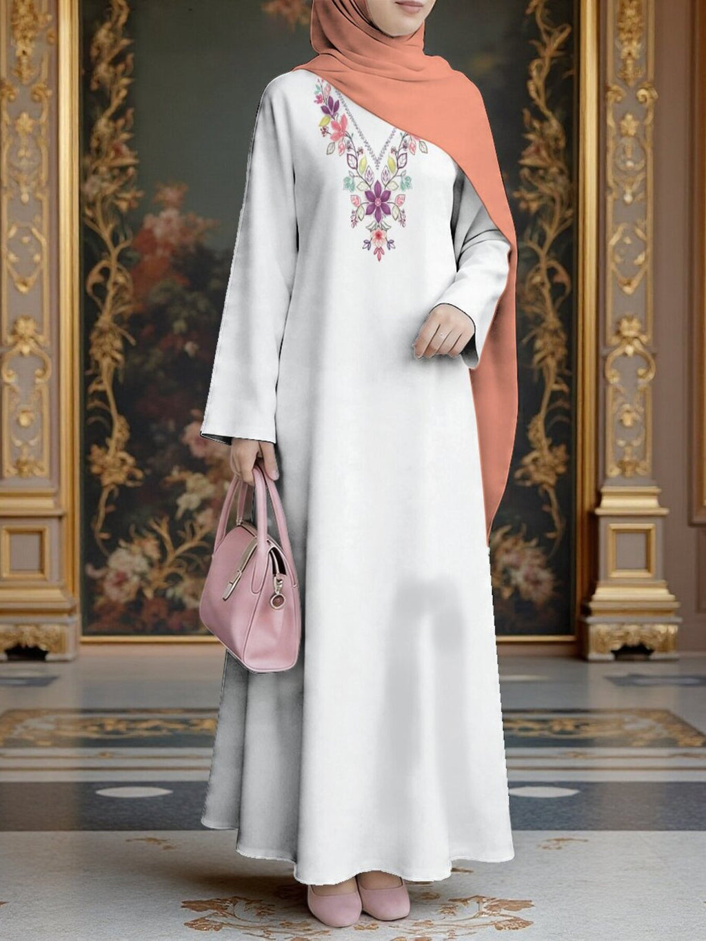 New Muslim Women's Fashion Arrival: Women's Dress, Classic Loose Fit, Middle Eastern Traditional Robe, Elegant Muslim Long Dress, Long Abaya. Restoring the Essence of the Middle Eastern Traditional Robe, This Is a Noble and Elegant Long Dress - Mixed colors