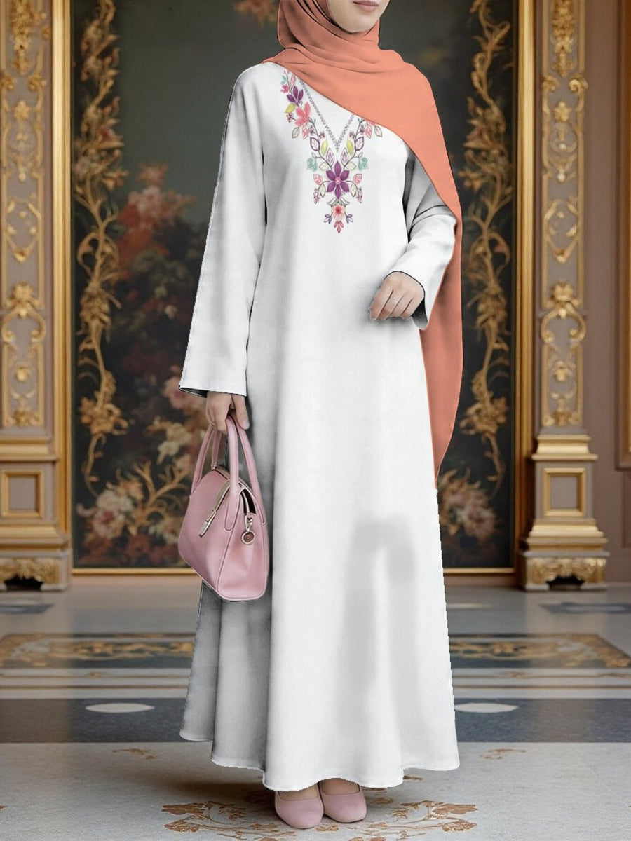 New Muslim Women's Fashion Arrival: Women's Dress, Classic Loose Fit, Middle Eastern Traditional Robe, Elegant Muslim Long Dress, Long Abaya. Restoring the Essence of the Middle Eastern Traditional Robe, This Is a Noble and Elegant Long Dress - Mixed colors